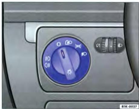 VOLKSWAGEN GOLF 5 - Activation et désactivation de l'éclairage - 2