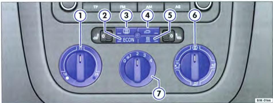 VOLKSWAGEN GOLF 5 - Mode recyclage de l'air ambient - 1