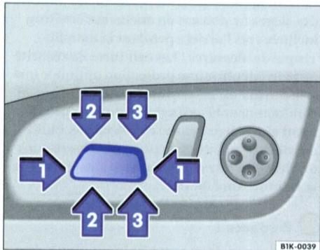 VOLKSWAGEN GOLF 5 2005 - Réglage du siège avant - 1