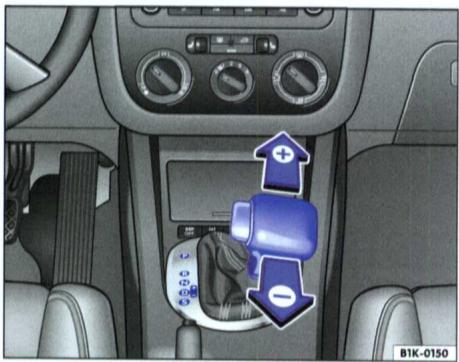 VOLKSWAGEN GOLF 5 2005 - Passage des rapportés avec la commande « tiptronic » - 1
