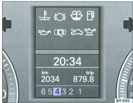 VOLKSWAGEN GOLF 5 2005 - Positions du levier sélecteur - 2