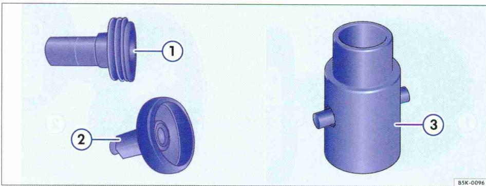VOLKSWAGEN GOLF 6 - Adaptateur de goulotte de replissage de gaz du système d'alimentation en GPL - 1
