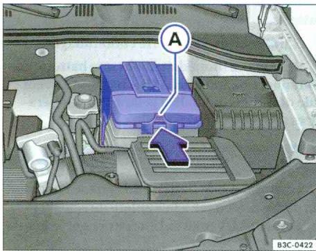 VOLKSWAGEN GOLF 6 - Contrôle du niveau d'électrolyte de la batterie du vehicule - 1