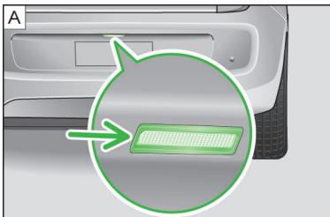 VOLKSWAGEN UP - Remplacement de l'ampoule de I'éclairage de la plaque d'immatriculation - 1