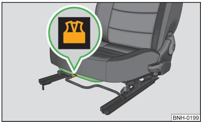 VOLKSWAGEN UP - Emplacement de la vestre refléchissante - 1
