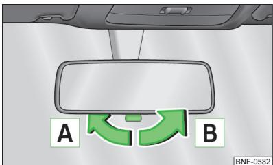 VOLKSWAGEN UP - Position nuit du retroviseur interieur - 1