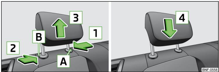 VOLKSWAGEN UP - Montage/démontage des appuie-têtes - 1