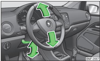 VOLKSWAGEN UP - Réglage de la position du volant - 1