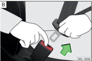 VOLKSWAGEN UP - Bouclage et débouclage des ceintures de sécurité - 2