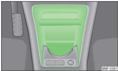 VOLKSWAGEN UP - Compartment de rangement dans la console centrale avant - 1