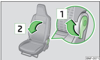 VOLKSWAGEN UP - Dossier rabattable du siège du passager - 1