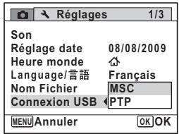 PENTAX OPTIO P80 - Choisissez [MSC] à l'aide du bouton de navigation (▲▼). - 1