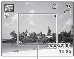 PENTAX OPTIO P80 - Confirmez le sujet et les paramètres de la prise de vue sur l'écran. - 1