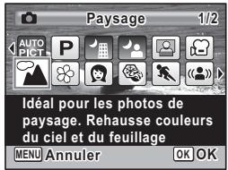 PENTAX OPTIO P80 - Utilisez le bouton de navigation (   ) pour selectionner un mode scène. - 1