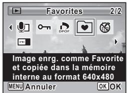PENTAX OPTIO P80 - Permet d'enregistrer les images dans le dossier FAVORITE - 2