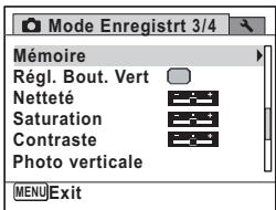 PENTAX OPTIO P80 - - [Mode Enregistr] Menu 3 - 1