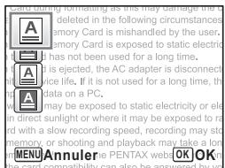 PENTAX OPTIO P80 - Prise de vue de texte (mode texte) - 2