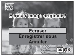 PENTAX OPTIO P80 - Utilisez le bouton de navigation ( ) pour selectionner [Ecraser] ou [Enregistrer sous]. - 1