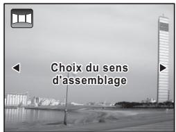 PENTAX OPTIO P80 - Utilisez le bouton de navigation (▶) pour désir la direction dans laquelle les images seront assemblées. - 1