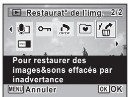 PENTAX OPTIO P80 - Utilisez le bouton de navigation (▲▼▲▶) pour sélectionner (Restaurant° de l'img.). - 1