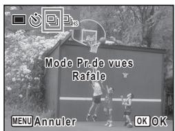 PENTAX OPTIO P80 - Appuyez sur le bouton de navigation (  ) pour selectionner ou _HS puis appuyez sur le bouton OK. - 1