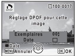 PENTAX OPTIO P80 - Utilisez le bouton de navigation ( ) pour selectionner le nombre d'exemplaires. - 1