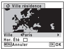 PENTAX OPTIO P80 - Choisissez une ville à l'aide du bouton de navigation (▲▶). - 1