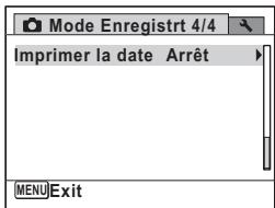 PENTAX OPTIO P80 - - [Mode Enregistr] Menu 4 - 1