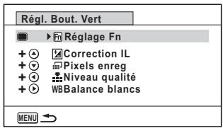 PENTAX WG-1 - Enregistrement de fonctions fréquement utilisées (Réglage Fn) - 2