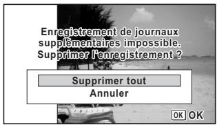 PENTAX WG-1 - Utilisez le bouton de navigation ( ) pour selectionner [Supprimer tout]. - 1