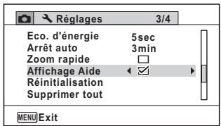 PENTAX WG-1 - Utilisez le bouton de navigation (▶) pour sélectionner (Oui) ou □ (Arrêt). - 1