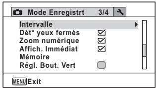 PENTAX WG-1 - - [Mode Enregistr] Menu 4 - 1