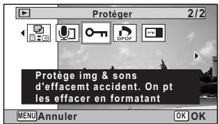 PENTAX WG-1 - Protection des images et des fichiers son contre la suppression (protégger) - 1