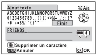 PENTAX WG-1 - Définition de l'ajout de texte - 1