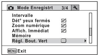 PENTAX WG-1 - Appuyez sur le bouton MENU en mode 0. - 1
