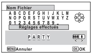 PENTAX WG-1 - Repetez l'etape 3 pour saisir les autres lettres. - 1