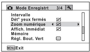 PENTAX WG-1 - Utilisez le bouton de navigation (▶) pour sélectionner (Oui) ou (Arrêt). - 1