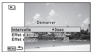 PENTAX WG-1 - Réglage des conditions du diaporama - 1