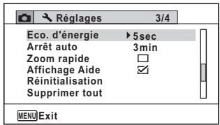 PENTAX WG-1 - - [Réglages] menu 3 - 1