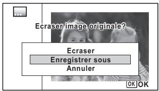 PENTAX WG-1 GPS - Utilisez le bouton de navigation ( ) pour selectionner [Ecraser] ou [Enregistrer sous]. - 1