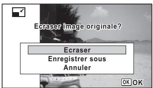 PENTAX WG-1 GPS - Utilisez le bouton de navigation (▲▼) pour sélectionner [Ecraser] ou [Enregistrer sous]. - 1