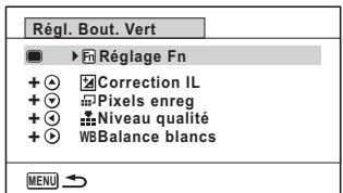 PENTAX WG-1 GPS - Enregistrement de fonctions fréquement utilisées (Réglage Fn) - 2