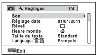 PENTAX WG-1 GPS - - [Réglages] menu 1 - 1