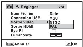 PENTAX WG-1 GPS - Changement du système de sortie video - 1