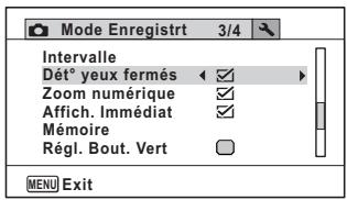 PENTAX WG-1 GPS - Utilisez le bouton de navigation (▲▶) pour sélectionner (Oui) ou □ (Arrêt). - 1