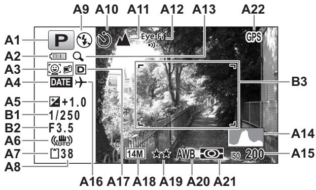 PENTAX WG-1 GPS - Affichage Histogramme + Info/Aucun aff. d'info en mode d'enregistrement photo - 1