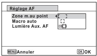 PENTAX WG-1 GPS - Modification de la zone de mise au point (zone AF) - 1
