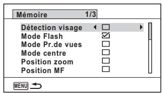 PENTAX WG-1 GPS - Sauvegarde des réglages (Mémoire) - 1