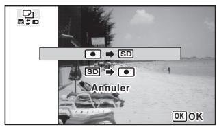 PENTAX WG-1 GPS - Copie de fichiers de la mémoire intégrée vers la carte mémoire SD - 1