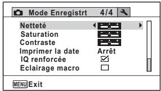 PENTAX WG-1 GPS - - [Mode Enregistr] Menu 4 - 2